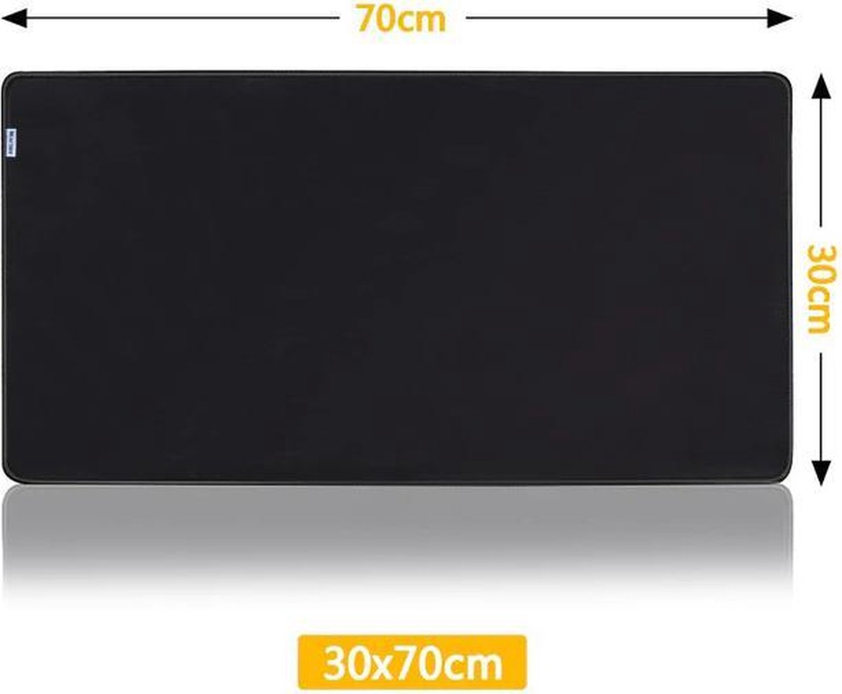 Muismat Gaming XXL 70x30cm bureau onderlegger XXL | Gaming Muismat | Mousepad | Pro Muismat XXL | Anti-slip | Desktop Mat | Computer Mat | Zwarte uitvoering